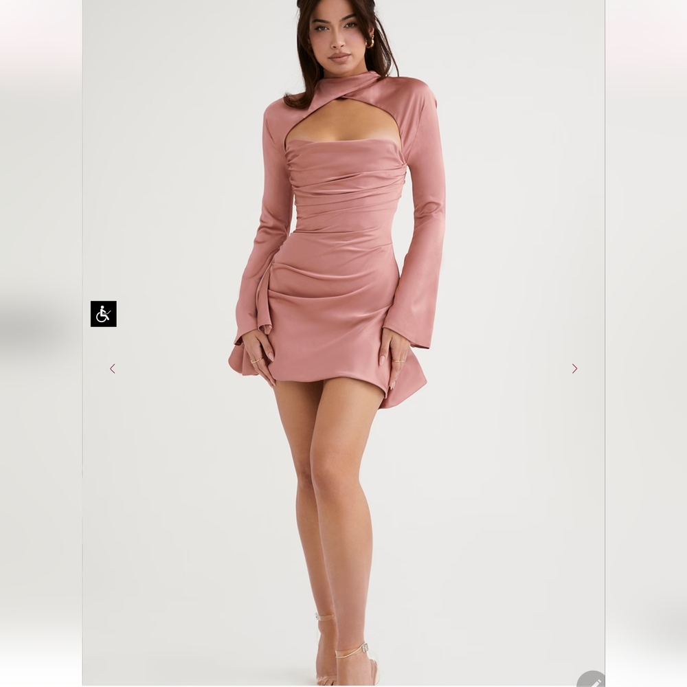 House Of CB 'Toira' Rose Draped Corset Mini